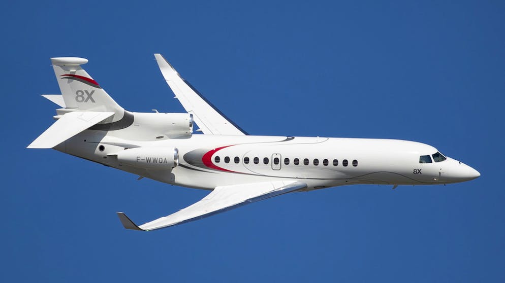 Paris Air Show 2019. Für Geschäftsleute: die Falcon 8X.