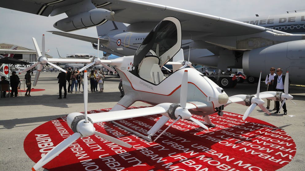 Paris Air Show 2019. Ein selbstfliegendes Flugtaxi ist in der Gegenwart leider auch nich nicht gelandet – aber das kann ja noch kommen.