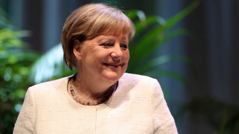 La cancelliera tedesca Angela Merkel al Kirchentag della Chiesa protestante.