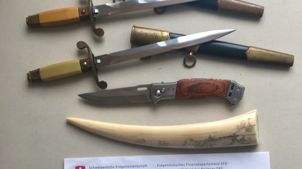 Diese Gegenstände wollte der 72-jährige Ukrainer in die Schweiz einführen.