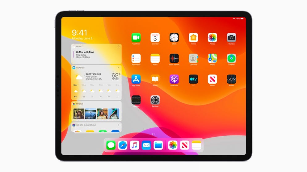Das kann das neue iPadOS. Das iPad spaltet sich von iOS ab und bekommt ein eigenes Betriebssystem: iPadOS. Damit sollen die besonderen Fähigkeiten der Tablets besser hervorgebracht werden. Etwa mit der neuen «Heute»-Ansicht, die Infos auf einen Blick liefert.