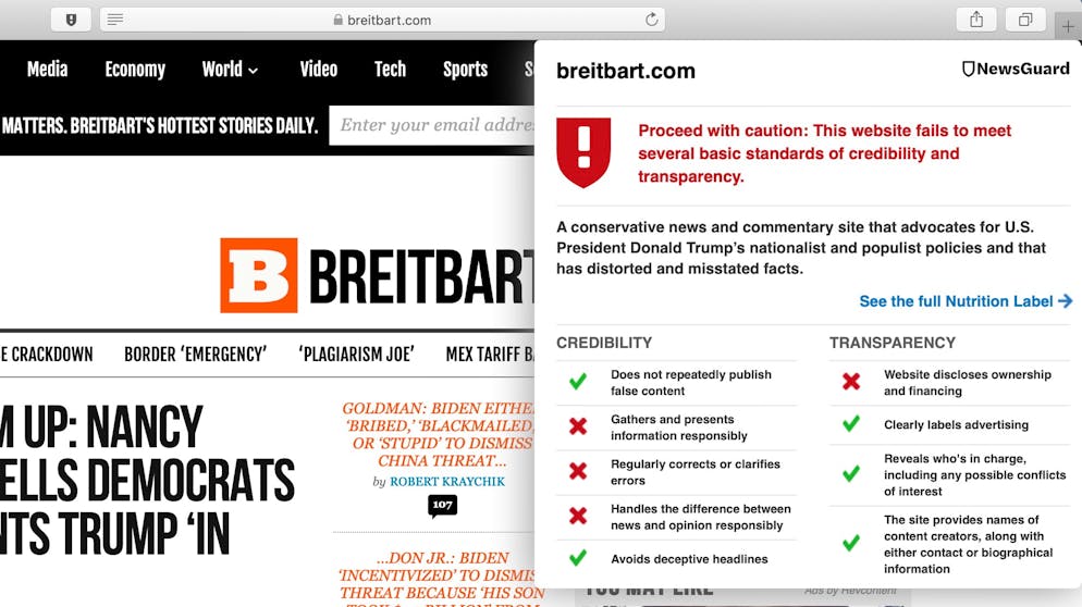 Safari mit Erweiterungen verbessern. Bei Seiten mit dubioser Seriösität werden dann Warnungen angezeigt.