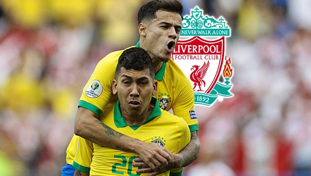 Philippe Coutinho (hinten) und Roberto Firmino könnten schon bald wieder gemeinsam beim FC Liverpool auflaufen.