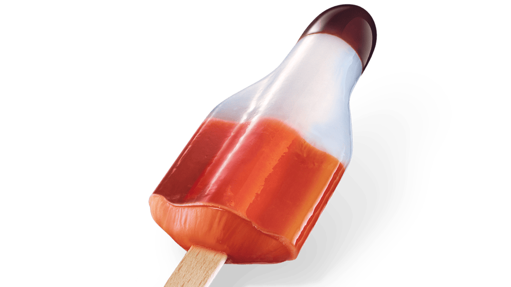 Mit diesen Dingen fühlt man sich wie auf dem Mond. Das Rakate-Glace wurde 1969 aus Anlass der Apollo-Flüge und der Mondlandung eingeführt. Bei Kindern ist die Wasserglacé mit der Schokoladenspitze bis heute äusserst beliebt. Zwei Drittel aller Raketen werden während den Sommermonaten verspeist.