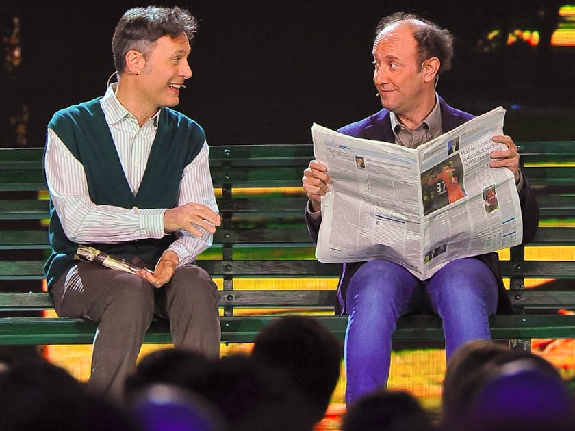Spettacolo. Ale e Franz sospeso Improvviserai su Rai 2.