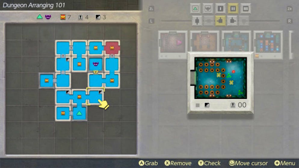 Der neue Level-Editor in Link’s Awakening auf der Switch.