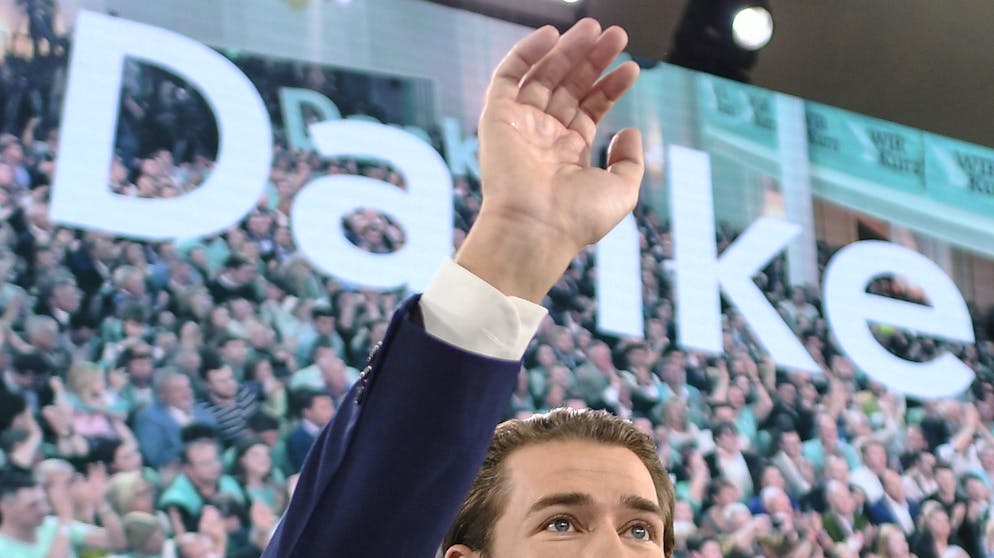 Ein Medienprofi in seinem Element: Wahlsieger Sebastian Kurz.