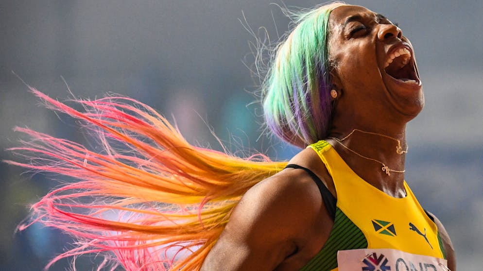 Die besten Bilder der Leichtathletik-WM 2019. Die Jamaikanerin zaubert bei der Leichtathletik-WM in Doha im Finale über 100 m mit 10,71 Sekunden eine Weltjahresbestleistung auf die Bahn.
