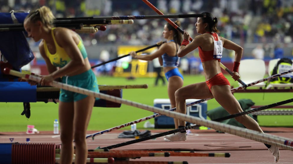 Die besten Bilder der Leichtathletik-WM 2019. Schön auch diese Aufnahme aus Sicht der Teilnehmerinnen.