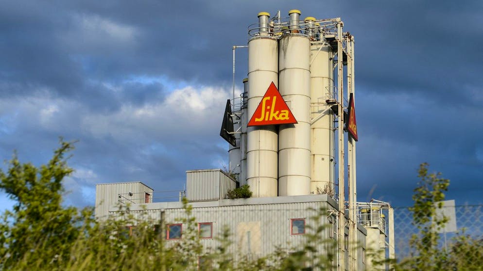 The Logos of Swiss chemicals group Sika are seen at a plant in Duedingen, Switzerland, Saturday, June 20, 2015. (KEYSTONE/Jean-Christophe Bott)