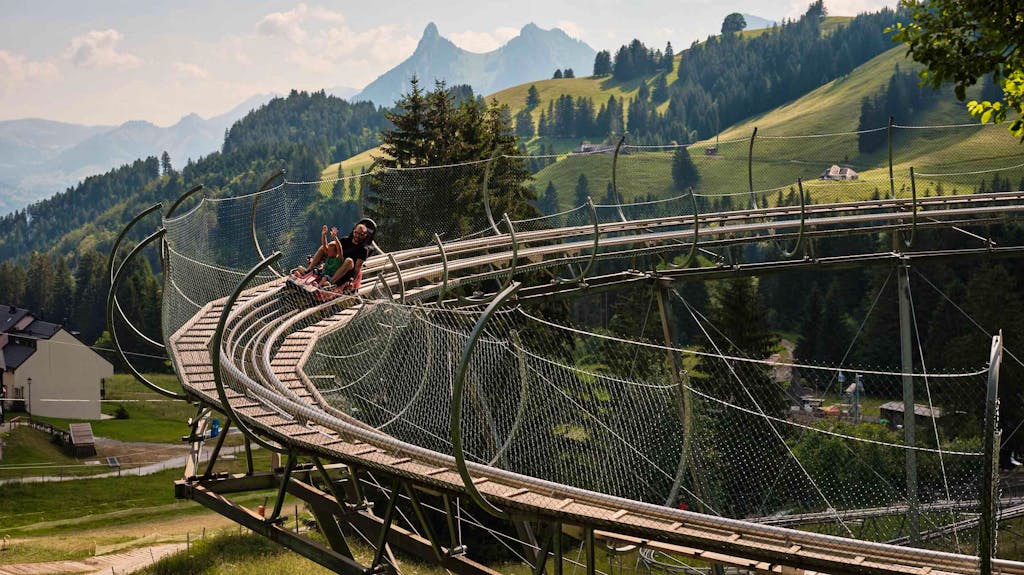 Rodelbahn im Fun Park von Moléson