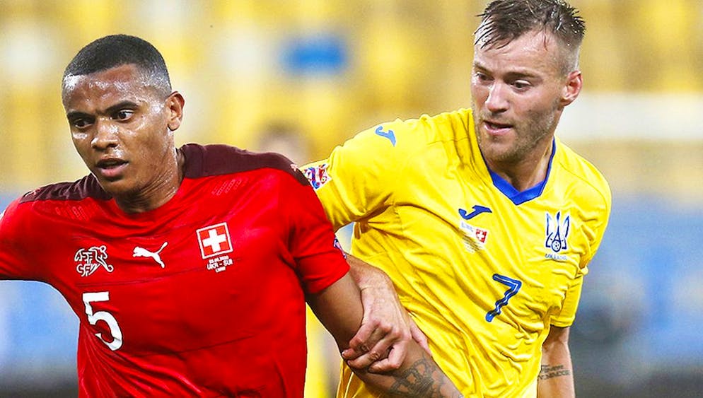Die Ukraine muss in der Schweiz auf Stürmer Andrej Jarmolenko (rechts) verzichten.
