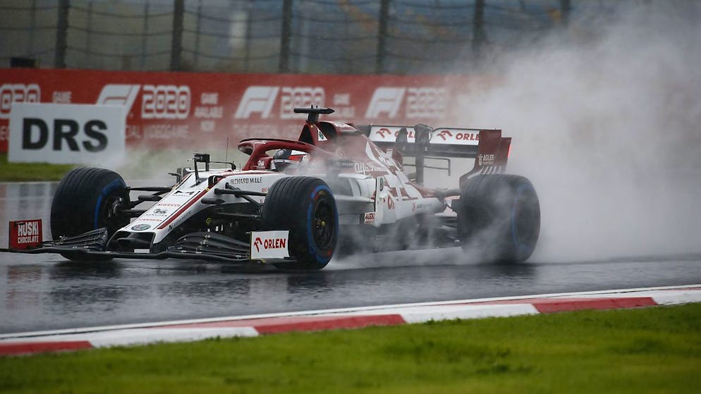 Keine WM-Punkte gab es trotz guter Ausgangslage für den Hinwiler Rennstall Alfa Romeo. Kimi Räikkönen klassierte sich als Fünfzehnter