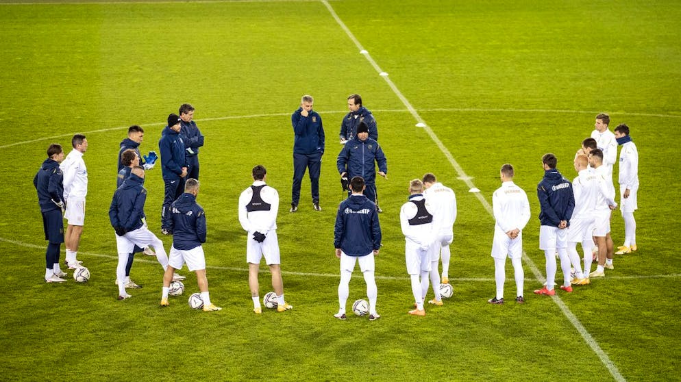 Am Montagabend hatten die Ukrainer noch in der Swissporarena in Luzern trainiert.