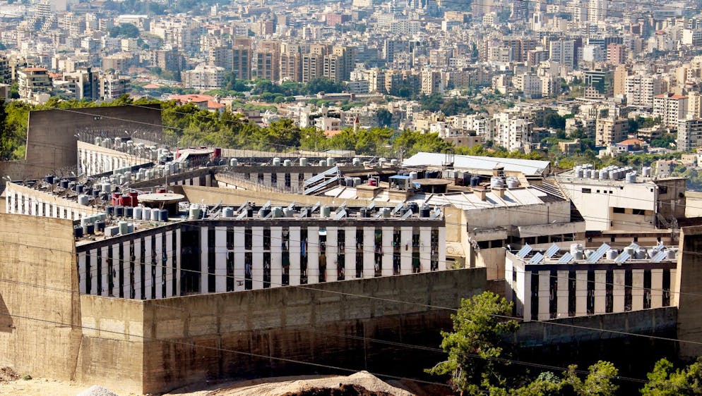 Ein Gefängnis in Libanon im Osten Beiruts. Die Gefängnisse in dem Land sind stark überfüllt.