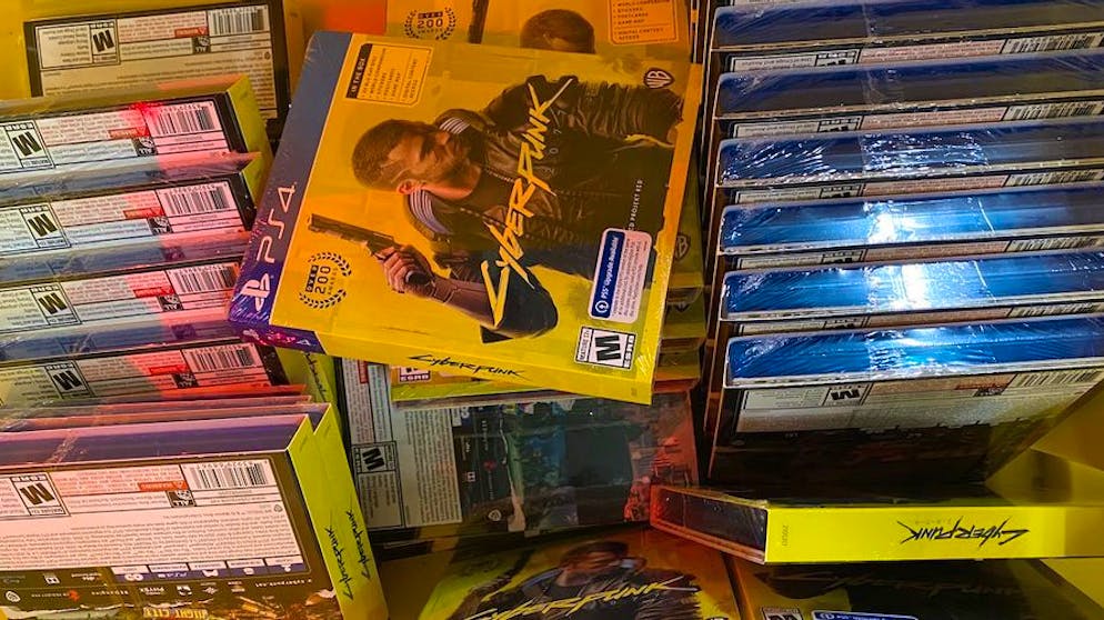 Viele Händler haben bereits Kopien von «Cyberpunk 2077» in ihren Lagern stehen.