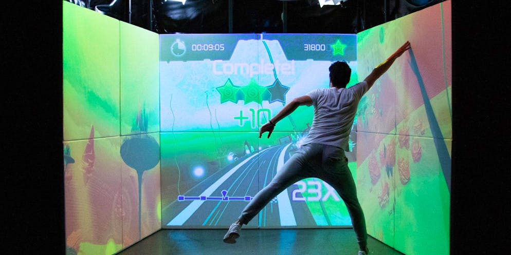 Ein Mix aus Fitness und Spielspass: so sieht der ExerCube aus.