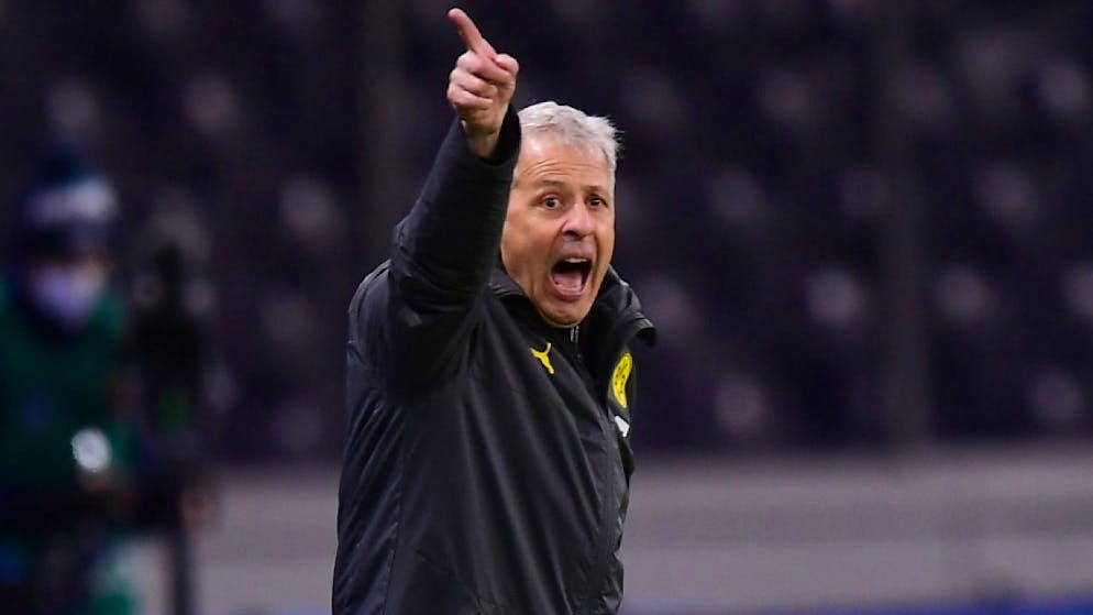 Dortmunds Trainer Lucien Favre weiss, wie Erling Haaland ganz noch oben kommt.