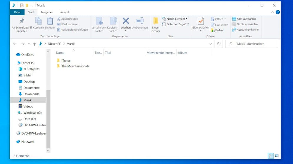So Musik von CDs bei Windows und Mac übertragen. Gespeichert werden die Audiodateien im Persönlichen Ordner unter «Musik».