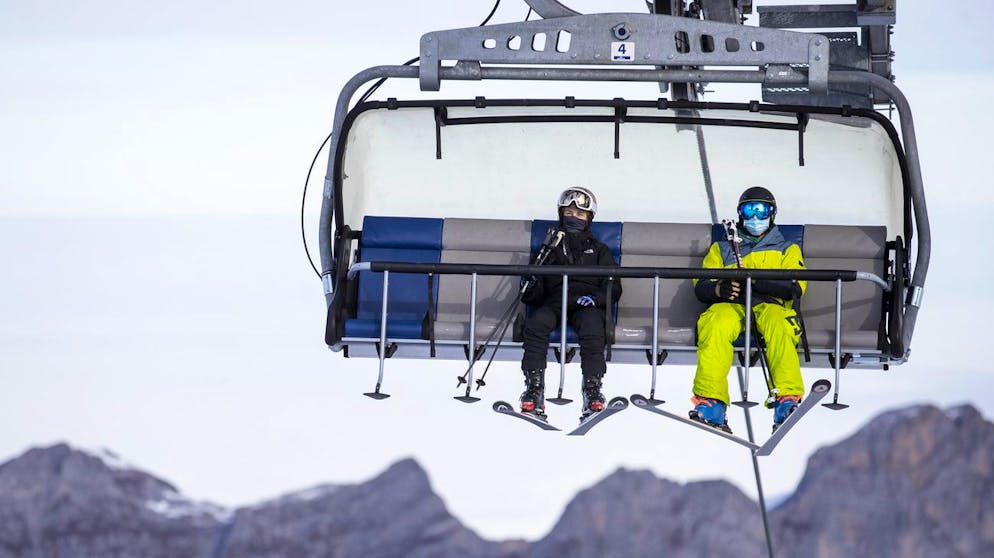 Auch auf Sesselliften, wie hier auf dem Titlis, gilt Maskenpflicht.