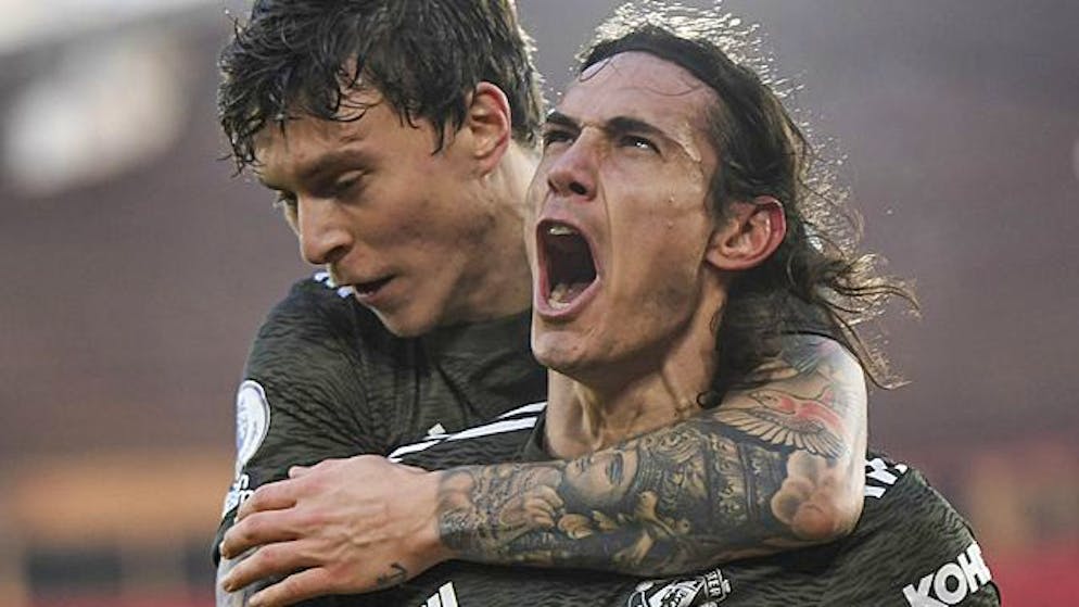 Edinson Cavani sorgte für den Sieg von Manchester United