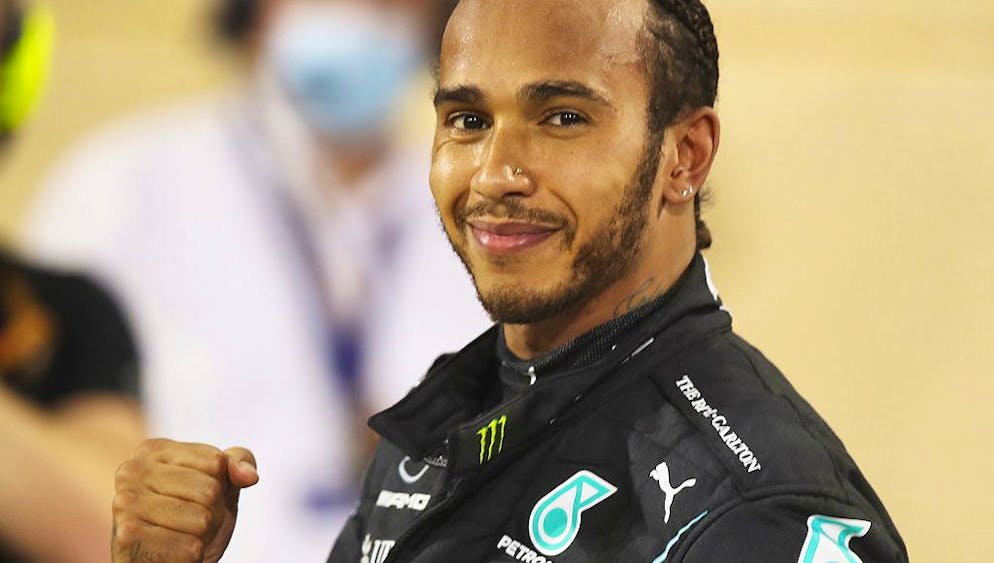Lewis Hamilton blieb nach dem Schock wegen des Unfalls von Romain Grosjean auch in Bahrain ungefährdet.