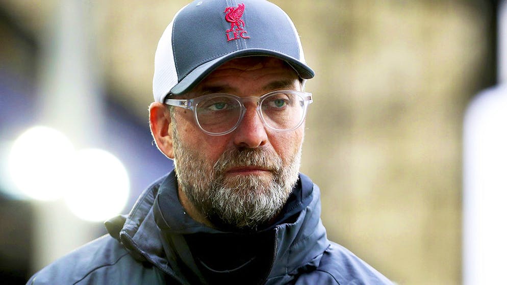 Liverpool manager Jurgen Klopp gives a media interview after the English Premier League football match between Everton and Liverpool at Goodison Park stadium, Liverpool, England on Saturday 17 October 2020 (Cath Ivill / Pool via AP)