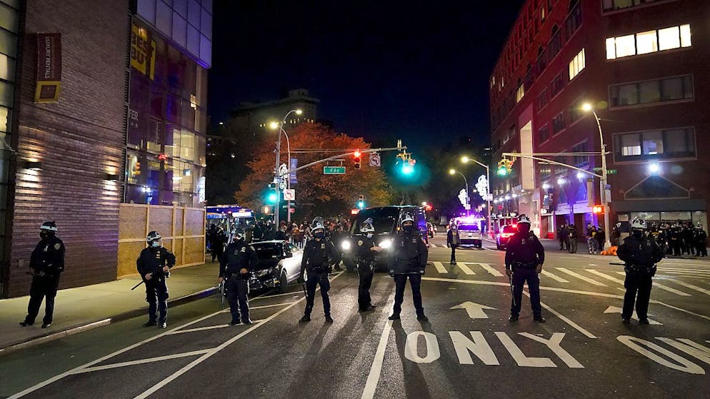 Forze di polizia schierate a New York