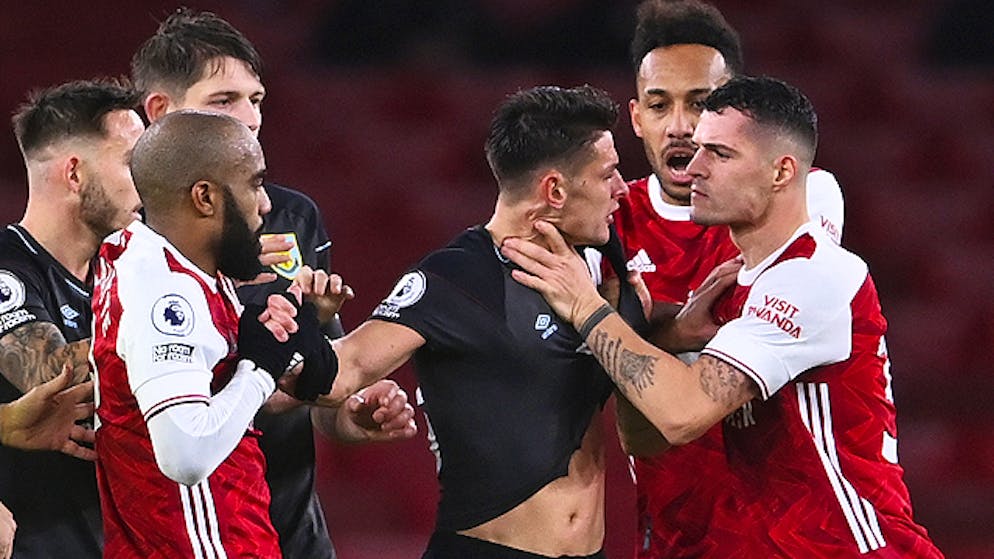 Granit Xhaka a été expulsé à la 58e minute.