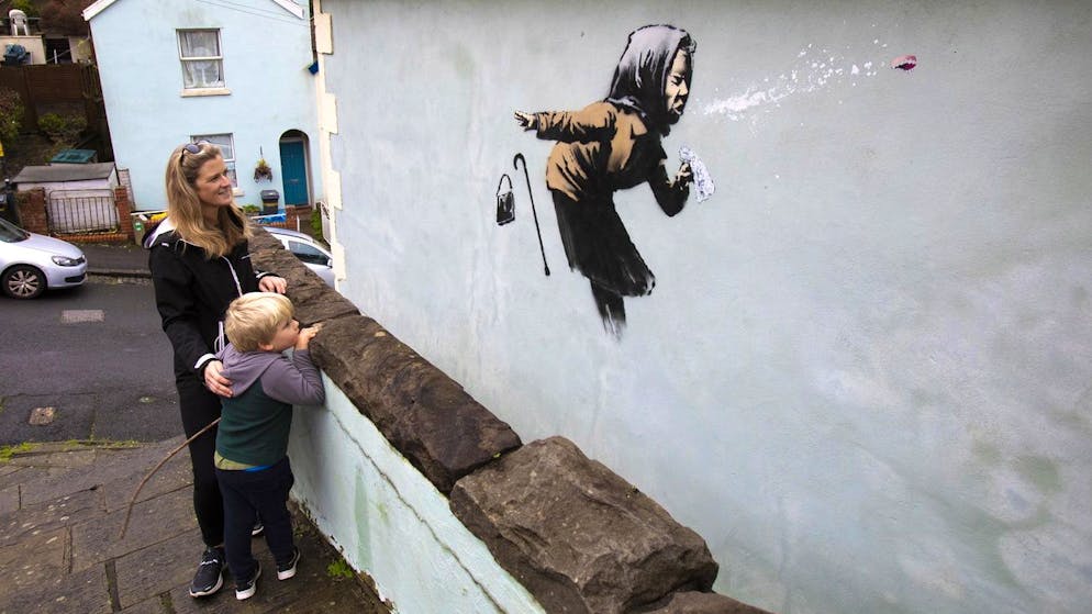 Der gute Geist der Strasse. Ein Phantom in der Pandemie – was Banksy mit dem Virus macht