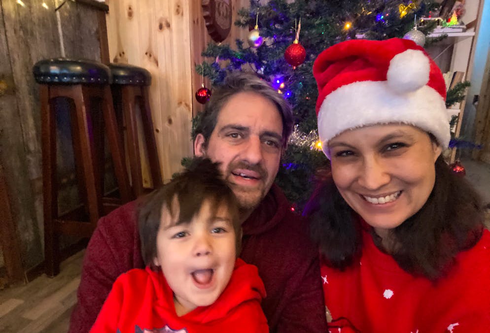 Familie Schafer: Daniel (42 Jahre), Caro (45 Jahre) und Sohn Joshua (4 1/2 Jahre)