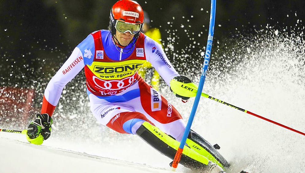 One day after his victory at Alta Badia, Ramon Zenhäusern is very good again in the race