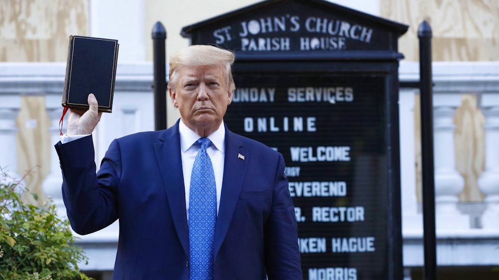 Donald Trump weiss sich auch in religiöser Hinsicht zu vermarkten.
