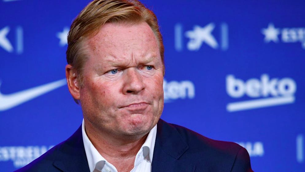 epa08613000 Dutch coach Ronald Koeman reacts during his introduction as the club's new manager in Barcelona, ​​Spain on 19 August 2020. Koeman, who has just terminated his contract with the Dutch national soccer team, has signed a contract two years until June 30, 2022. EPA / Alejandro García