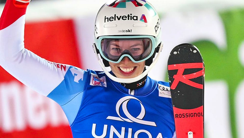 Michelle Gisin gewinnt als erste Schweizerin seit Marlies Oester einen Weltcup-Slalom.
