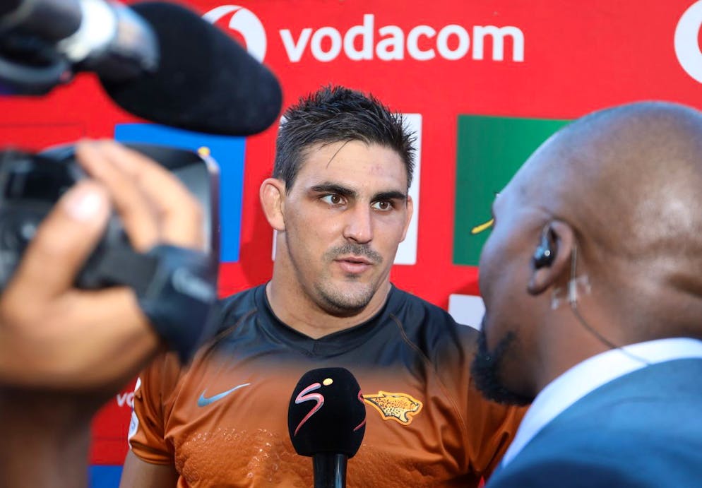 epa08853979 (FILE) - Argentine rugby union player Pablo Matera (C) of the Jaguars after the 2019 Super Rugby match between the Sharks and the Jaguars at the GrowthPoint Kings Park, Durban, South Africa, 13 April 2019. (reissued 01 December 2020). According to the Argentine Rugby Union (UAR), Pablo Matera, captain of the Pumas, and two team mates have been suspended after posting racist comments on social media. EPA/Muzi Ntombela