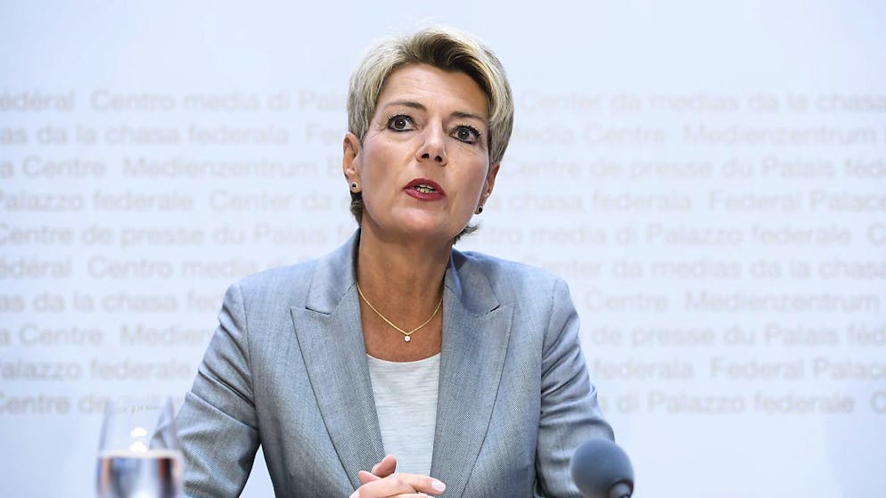 La ministra di giustizia e polizia Karin Keller-Sutter.