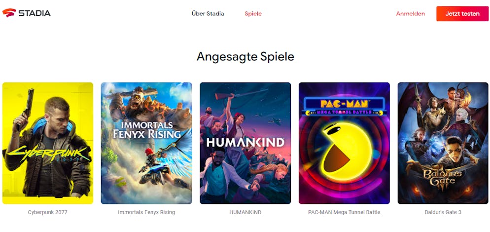 Der Spiele-Katalog von Google Stadia wird laufend mit neuen Spielen ergänzt.