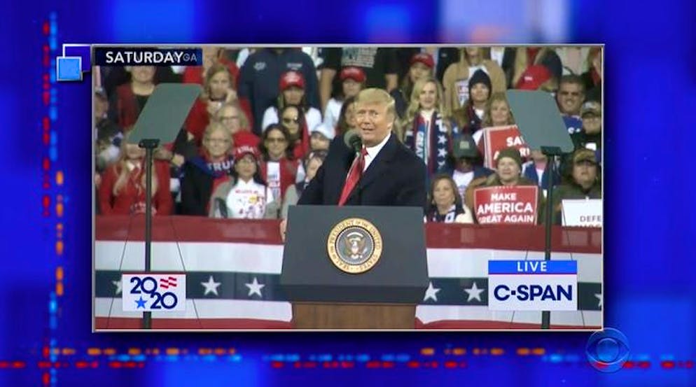L’«aide» du président: Donald Trump à l’occasion de la campagne électorale en Géorgie, le 5 décembre.