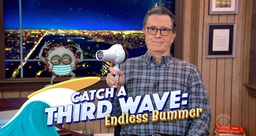L'animateur américain Stephen Colbert.