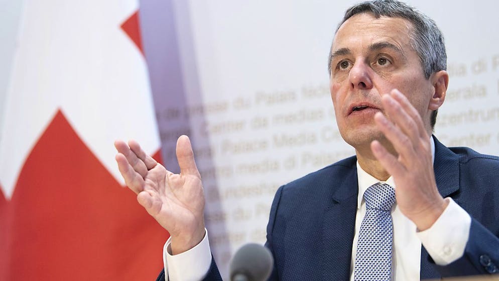 Zum Vizepräsidenten wurde Aussenminister Ignazio Cassis gewählt. Er wird damit voraussichtlich für das Jahr 2022 zum Bundespräsidenten gewählt. (Archivbild)