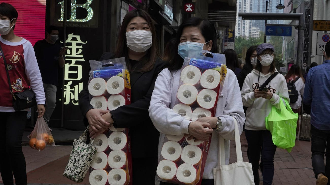Hongkong. Wegen Coronavirus: Bewaffnete stehlen Klopapier