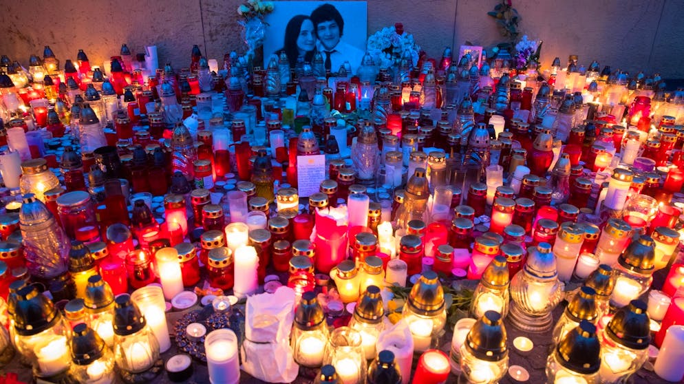 Lichtermeer in Bratislava am 28. Februar 2018.