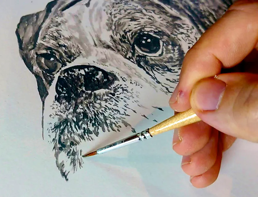 Wie Sieht Die Asche Eines Hundes Aus Ekelig oder schön?: Künstler zeichnet Porträt aus der Asche eines