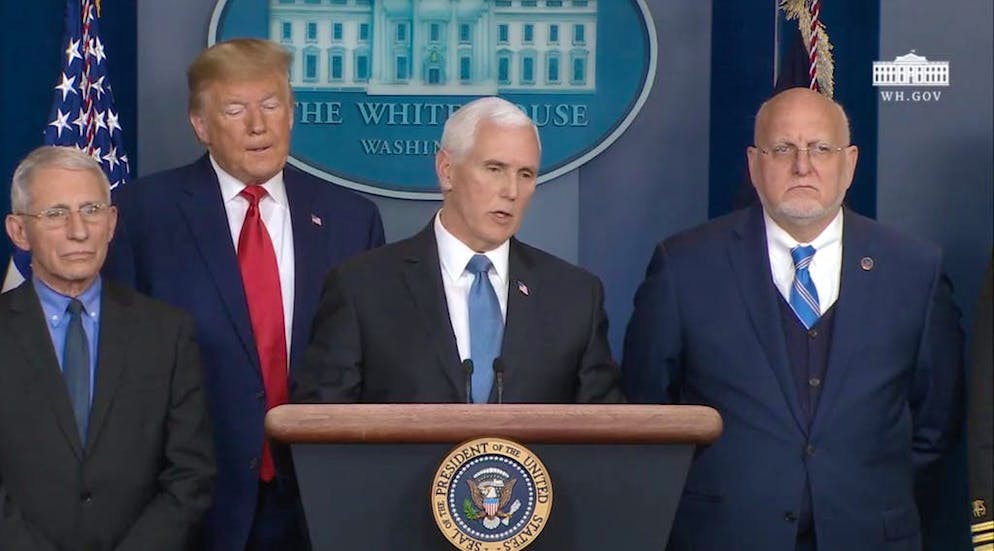 Die Coronavirus-Krise: Eine Chronologie. 29. Februar: Erster Covid-19-Toter in den USA. US-Vizepräsident Mike Pence leitet den dortigen Krisenstab.