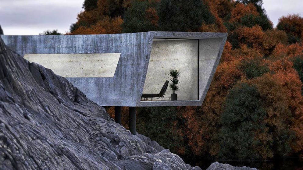 Vivere come il cattivo di James Bond. Con questo panorama, dovrebbero riuscirci.