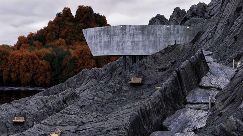 Vivere come il cattivo di James Bond. Una scala di pietra conduce alla «Concrete House» costeggiando il banco roccioso.