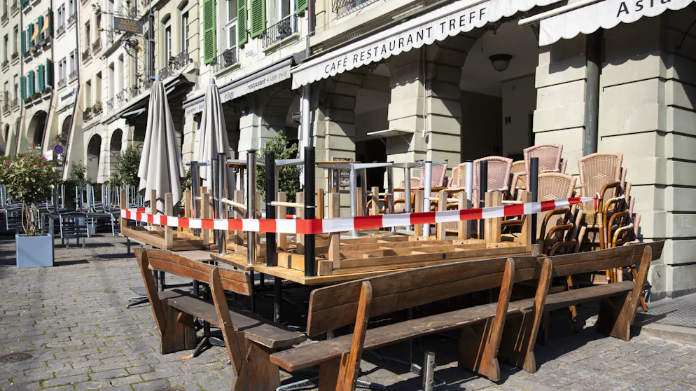 Verlorene Nachfrage: Geschlossenes Café in Bern.