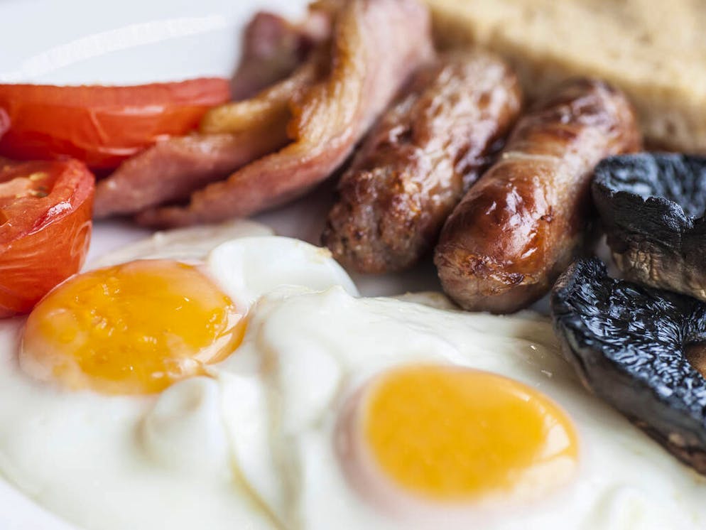 A closeup view of a traditional full English breakfast.
Where: Newquay, Cornwall, United Kingdom
When: 11 Aug 2017
Credit: Loop Images/Gordon Scammell/Cover Images