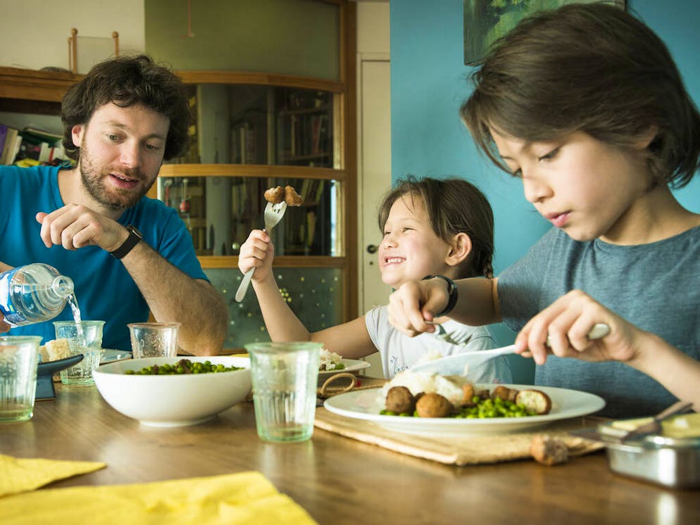Family eating dinner together
When: 01 Jan 2015
Credit: F. Cirou / PhotoAlto / Cover Images
